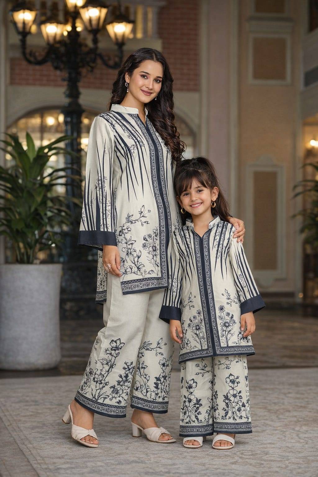 Mother–Daughter Twinning by The wonder woman Indian casualwear designer Imported Satin kids collection At Wholesale Price